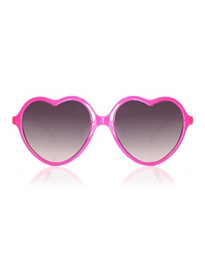 ASOS Mirrored Fluro Heart Sunglasses