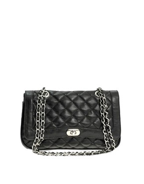 ASOS Quilted Double Chain Lock Shoulder Bag