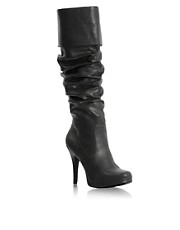 ASOS Fold-Over Platform Knee Boot in the style of Eva Mendes
