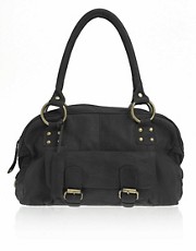 ASOS Front Pocket Leather Shoulder Bag