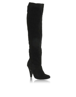 Oasis Over The Knee Heeled Suede Boot