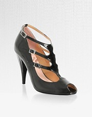 Lotus Strapped T-bar Heeled Court