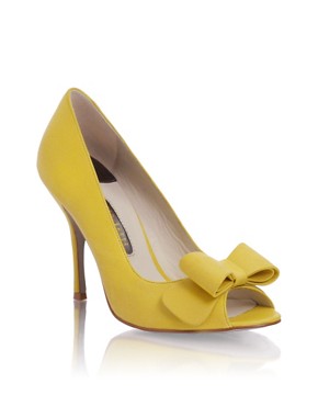 Ted Baker Bow Front Peep Toe Patent Court