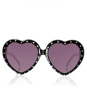 ASOS Diamante Detail Heart Sunglasses