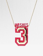 Anna Lou Pink and Gold 3 Wishes Necklace