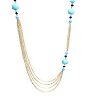 ASOS Long Chain Necklace With Nugget Bead Stations
