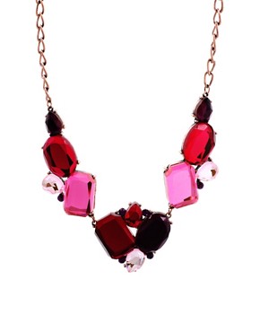 ASOS Structured Coloured Glass Short Necklace